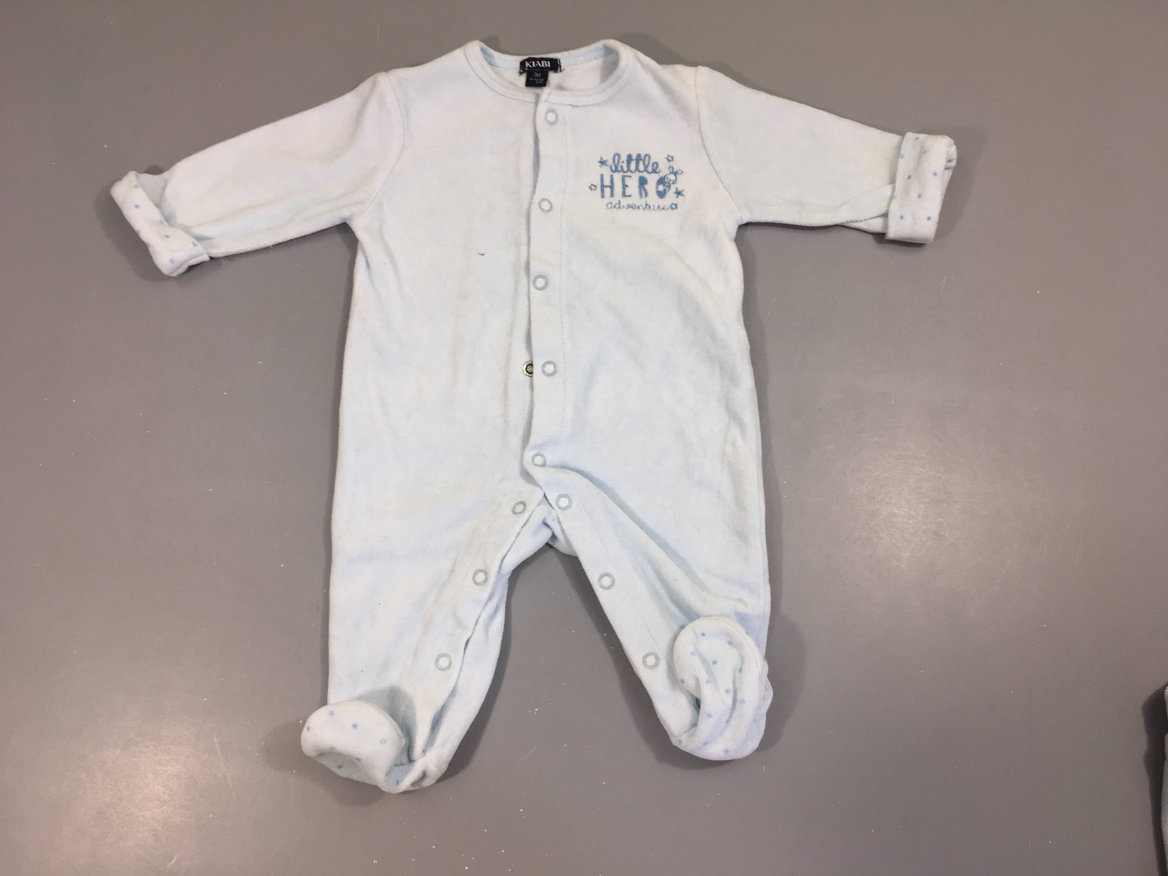 Pyjama velours bleu Hero