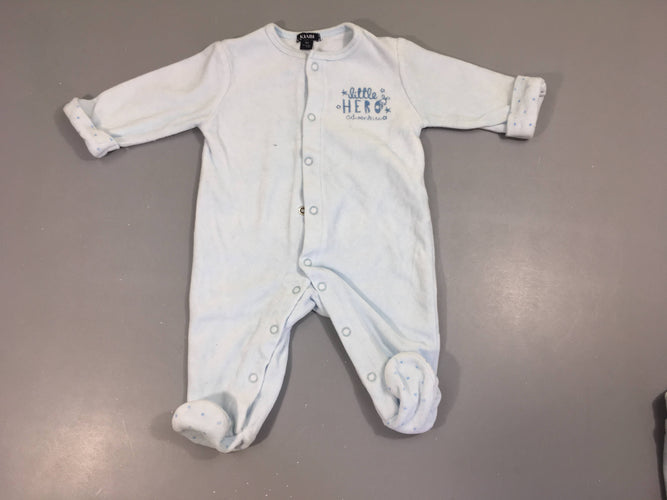 Pyjama velours bleu Hero, moins cher chez Petit Kiwi