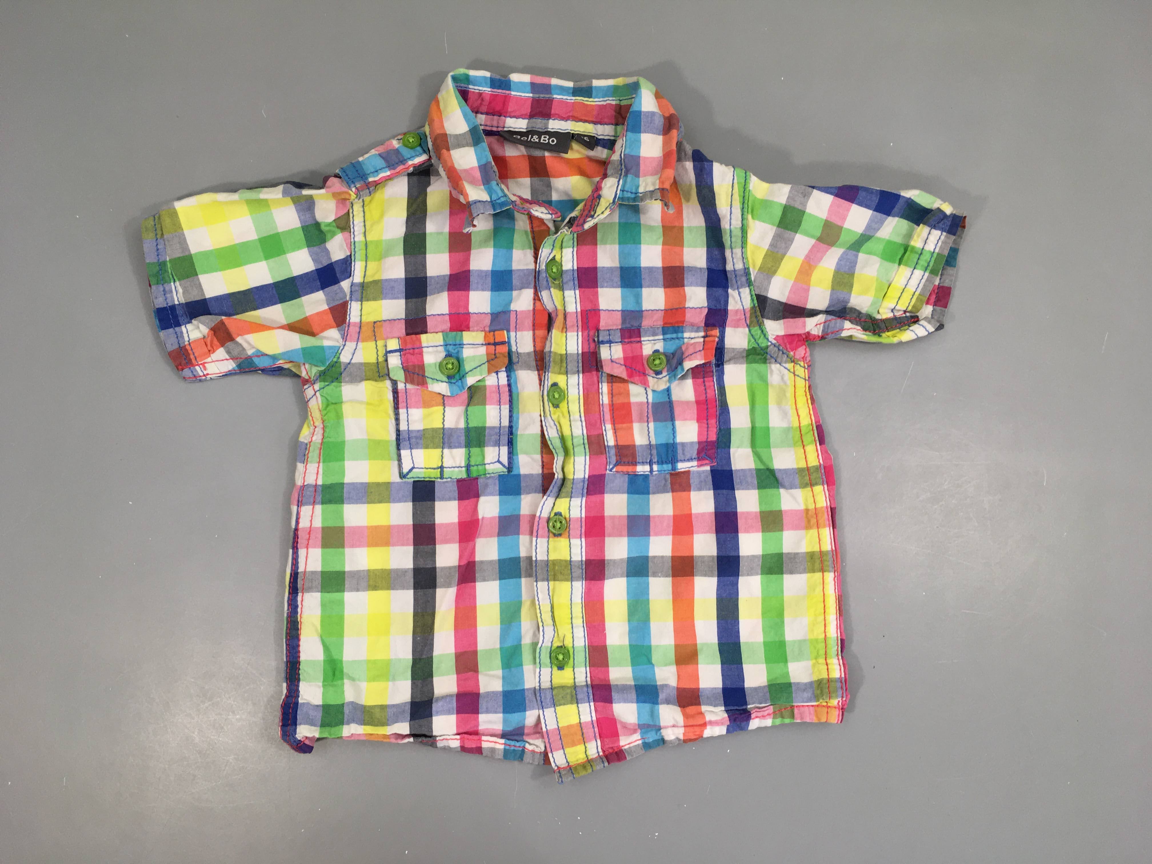 Chemise m.c blanc à capuche couleur