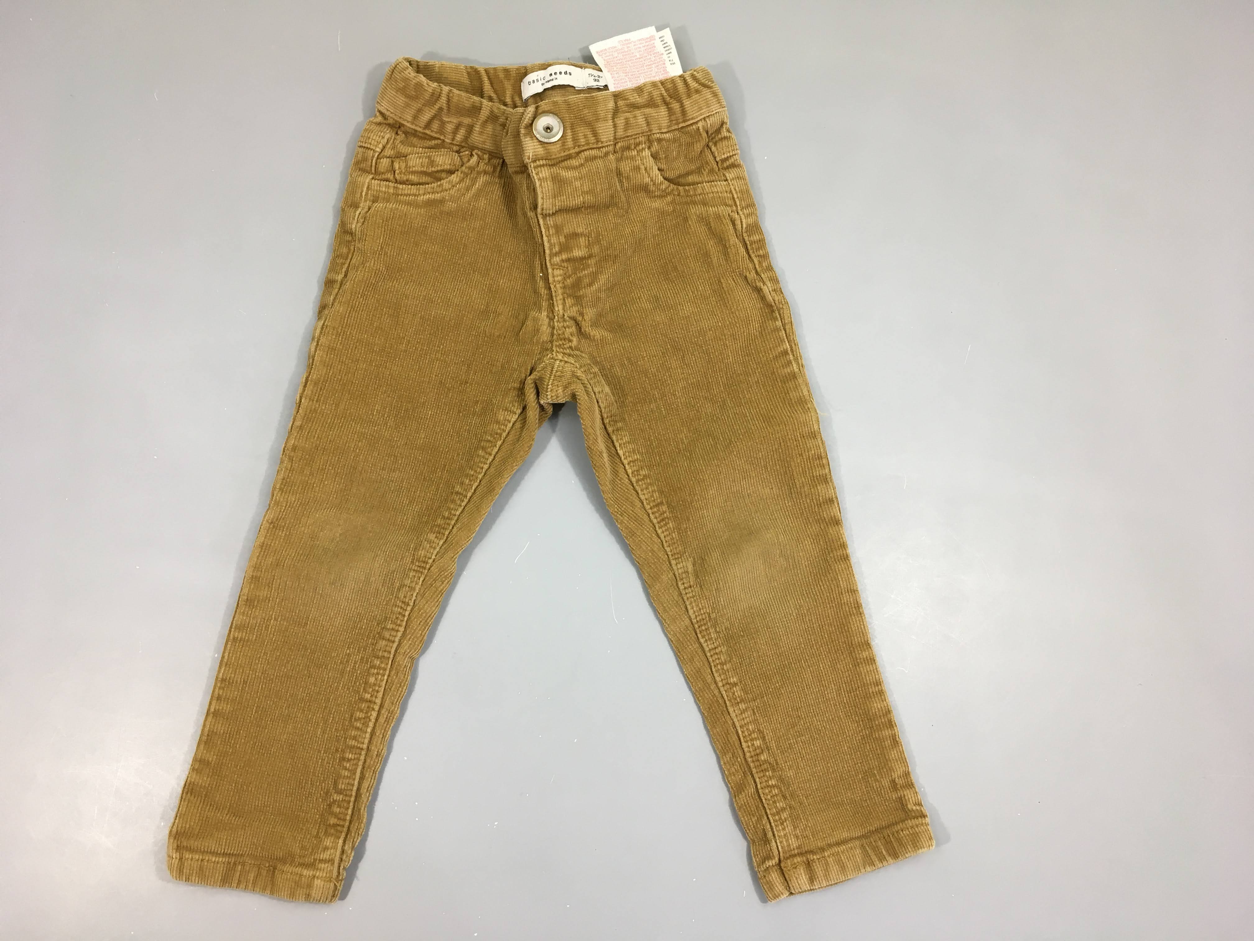 Pantalon velours côtelé ocre