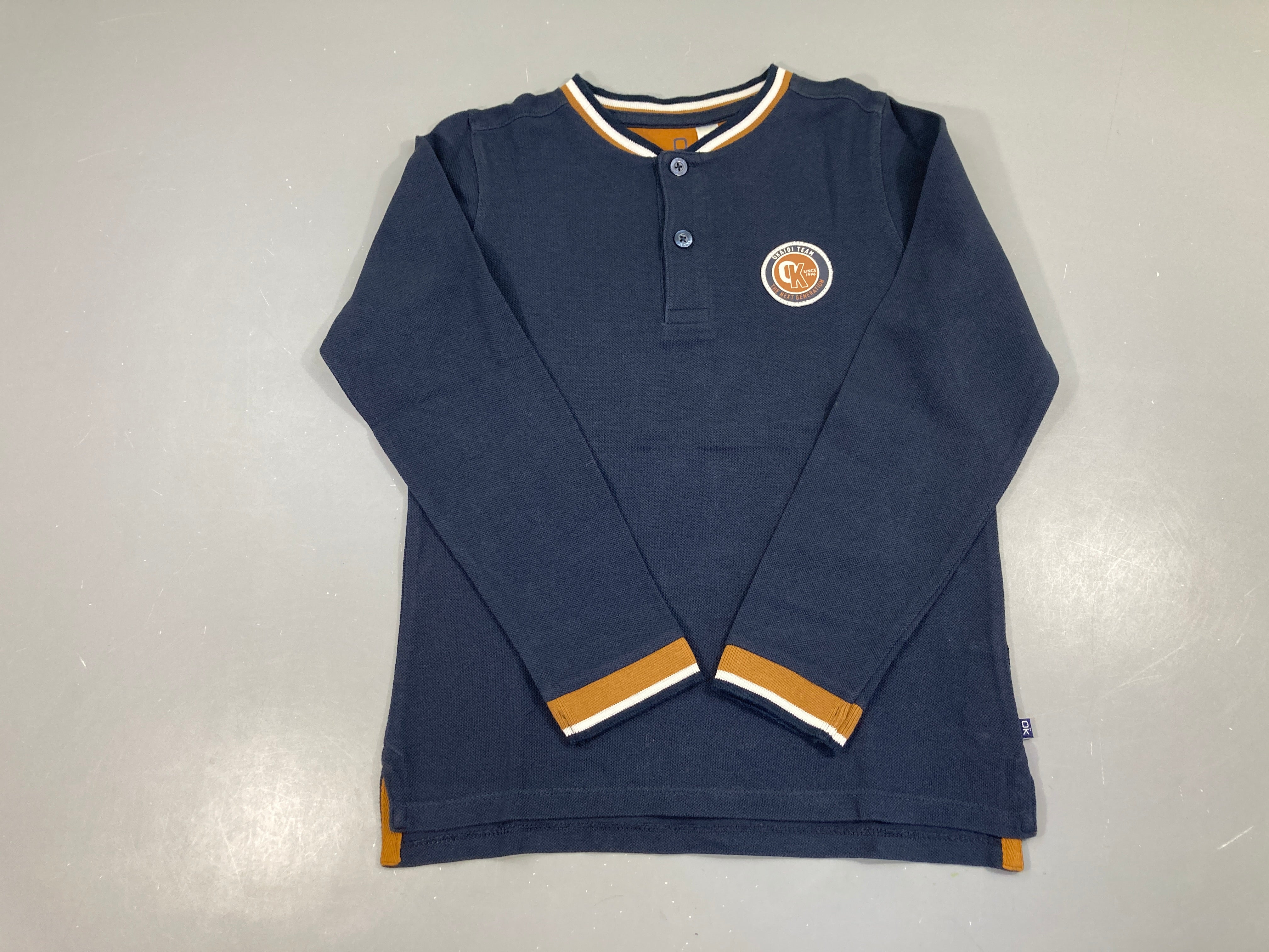 Polo ml col mao bleu foncé OK