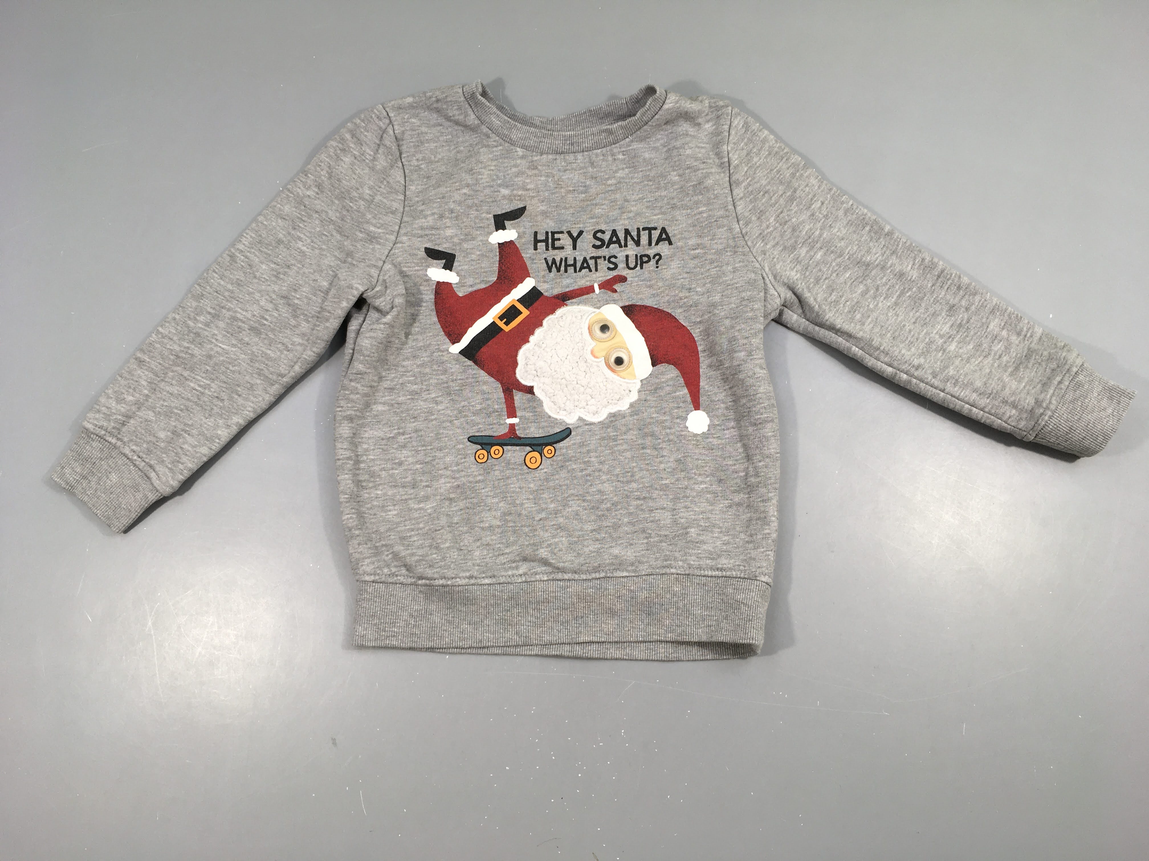 Sweat gris Père Noël