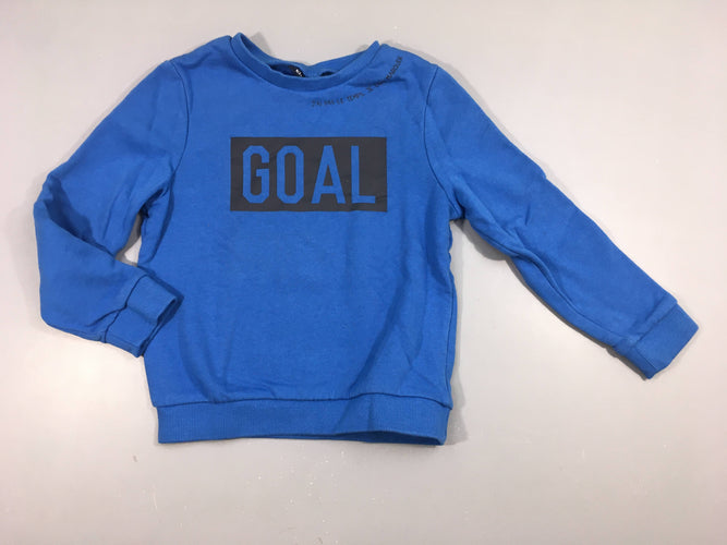 Sweat bleu goal, moins cher chez Petit Kiwi