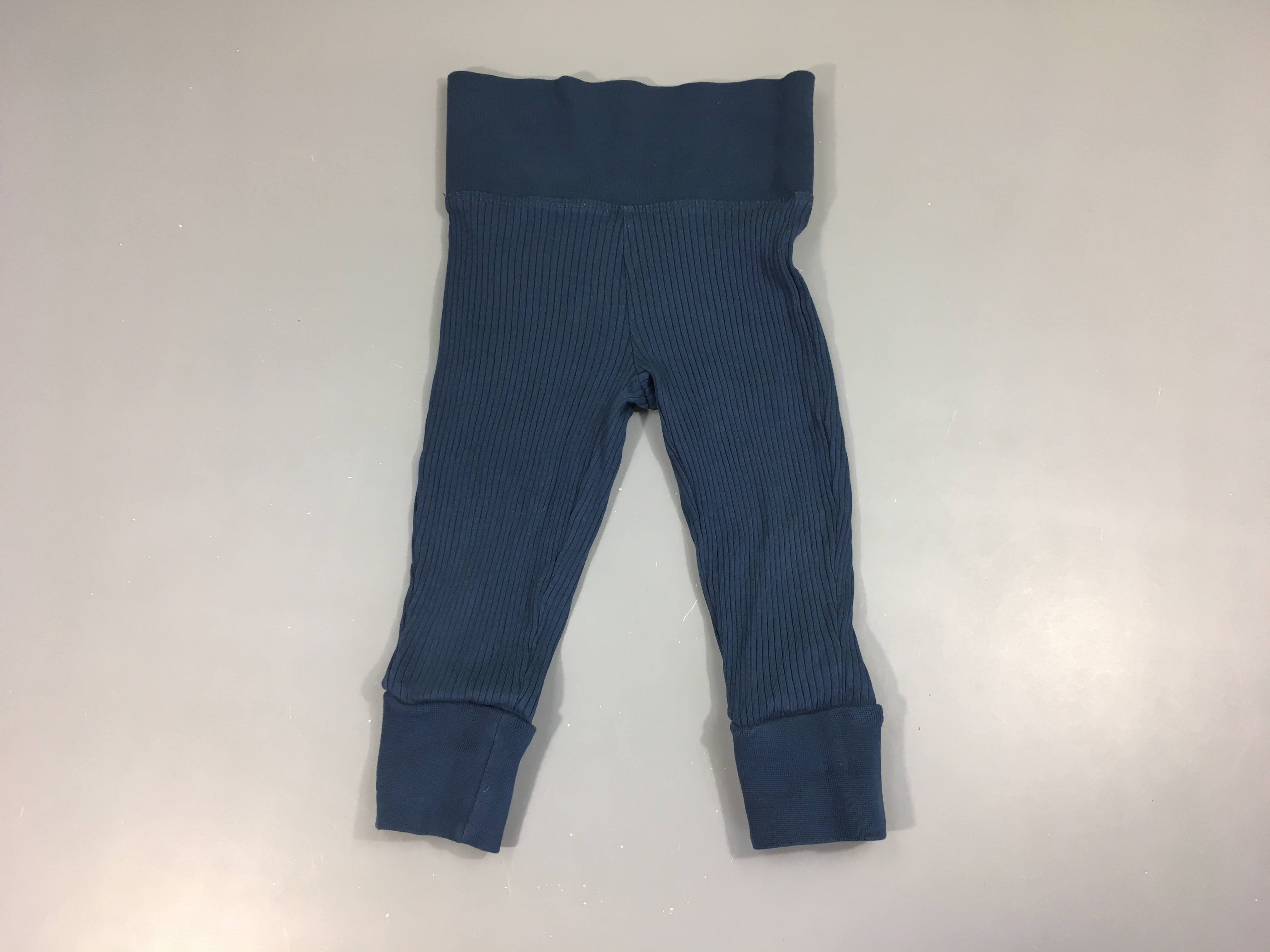 Pantalon jersey côtelé bleu foncé