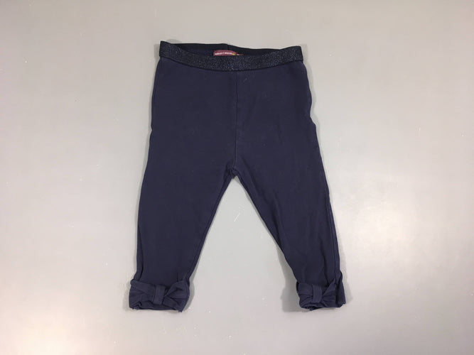 Legging bleu foncé noeud bas irisé taille, moins cher chez Petit Kiwi