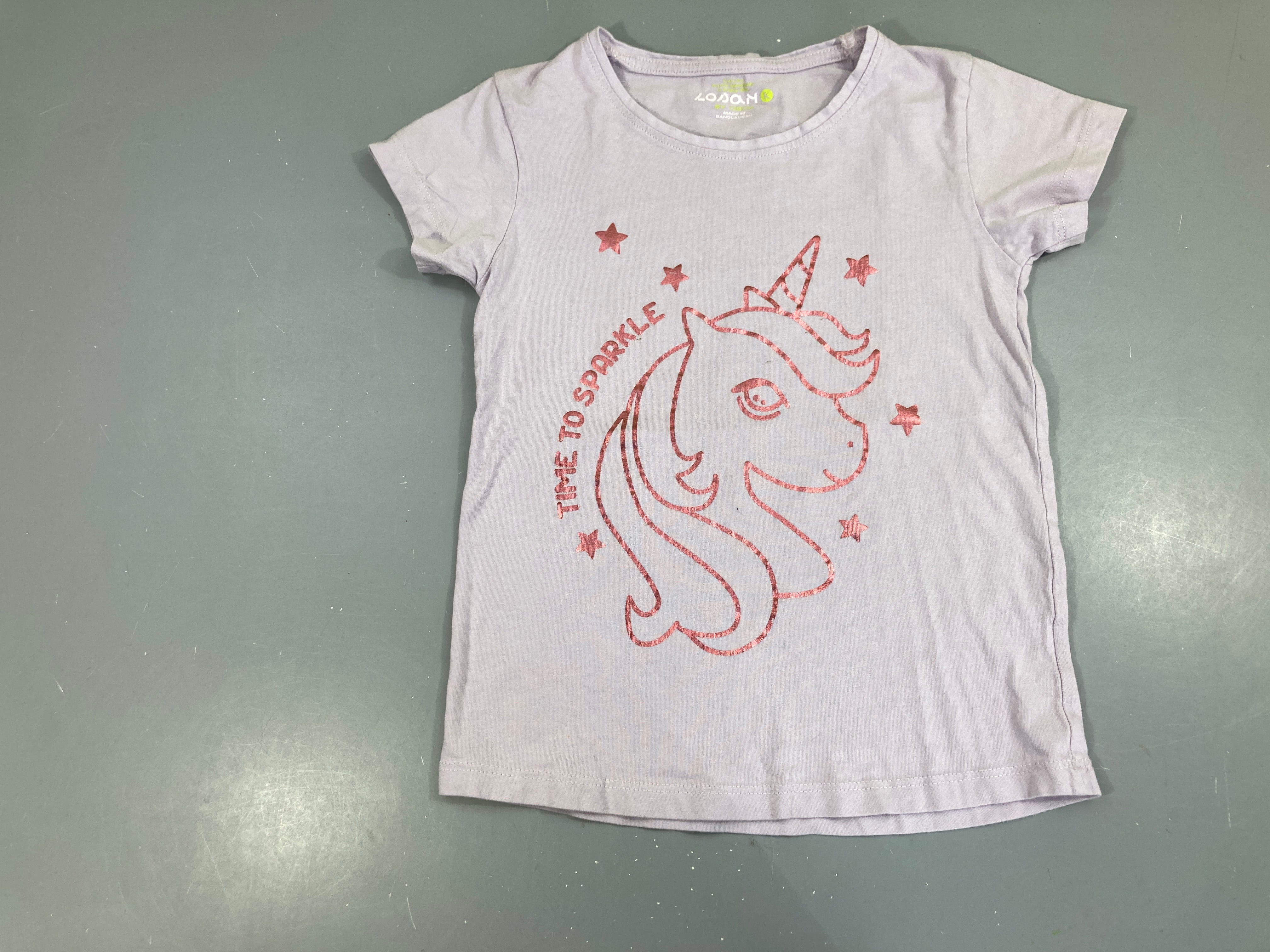 T-shirt m.c rose licorne