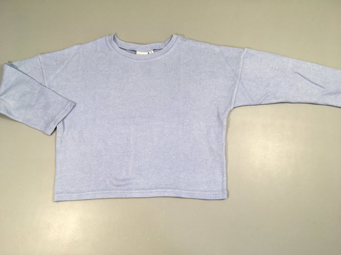 Pull bleu chiné, légèrement bouloché, moins cher chez Petit Kiwi