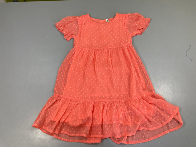 Robe m.c voile plumetis rose, moins cher chez Petit Kiwi