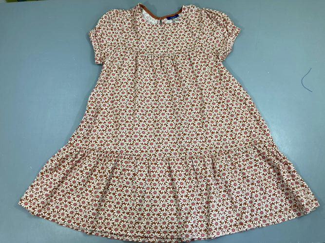 Robe m.c brune fleurie, moins cher chez Petit Kiwi