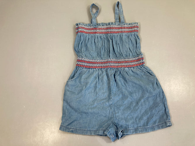 Combishort denim s.mockée, moins cher chez Petit Kiwi