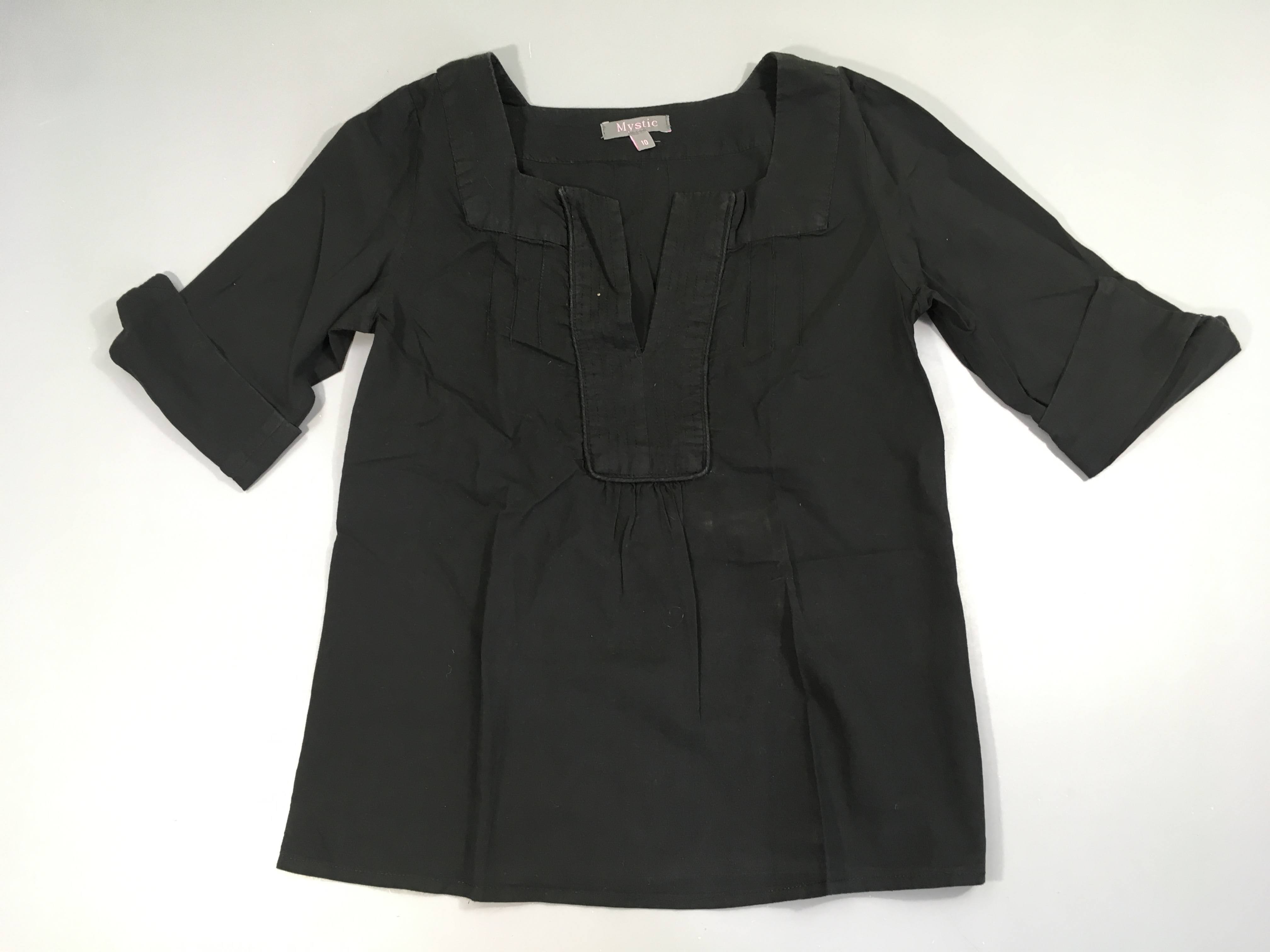 Blouse m.c coton noir