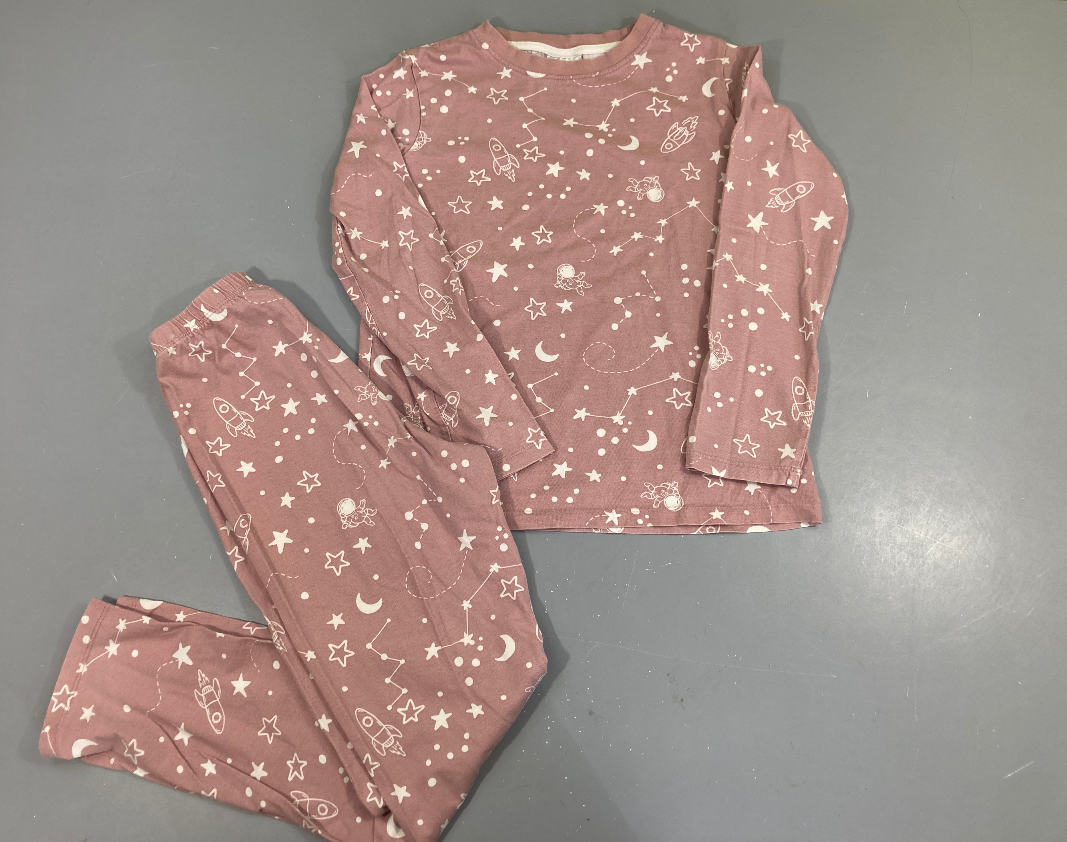 Pyjama 2pcs jersey rose fusées