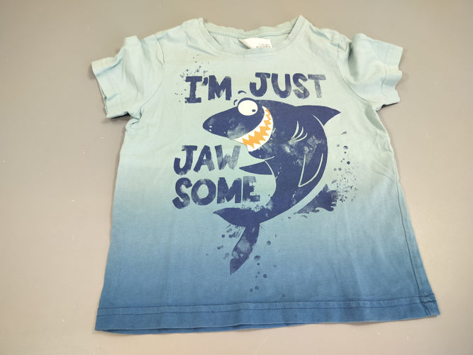 T-shirt m.c bleu clair, requin " I'm just...", moins cher chez Petit Kiwi