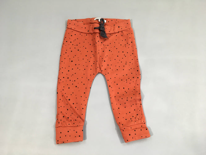 Pantalon jersey terra cotta pois, moins cher chez Petit Kiwi
