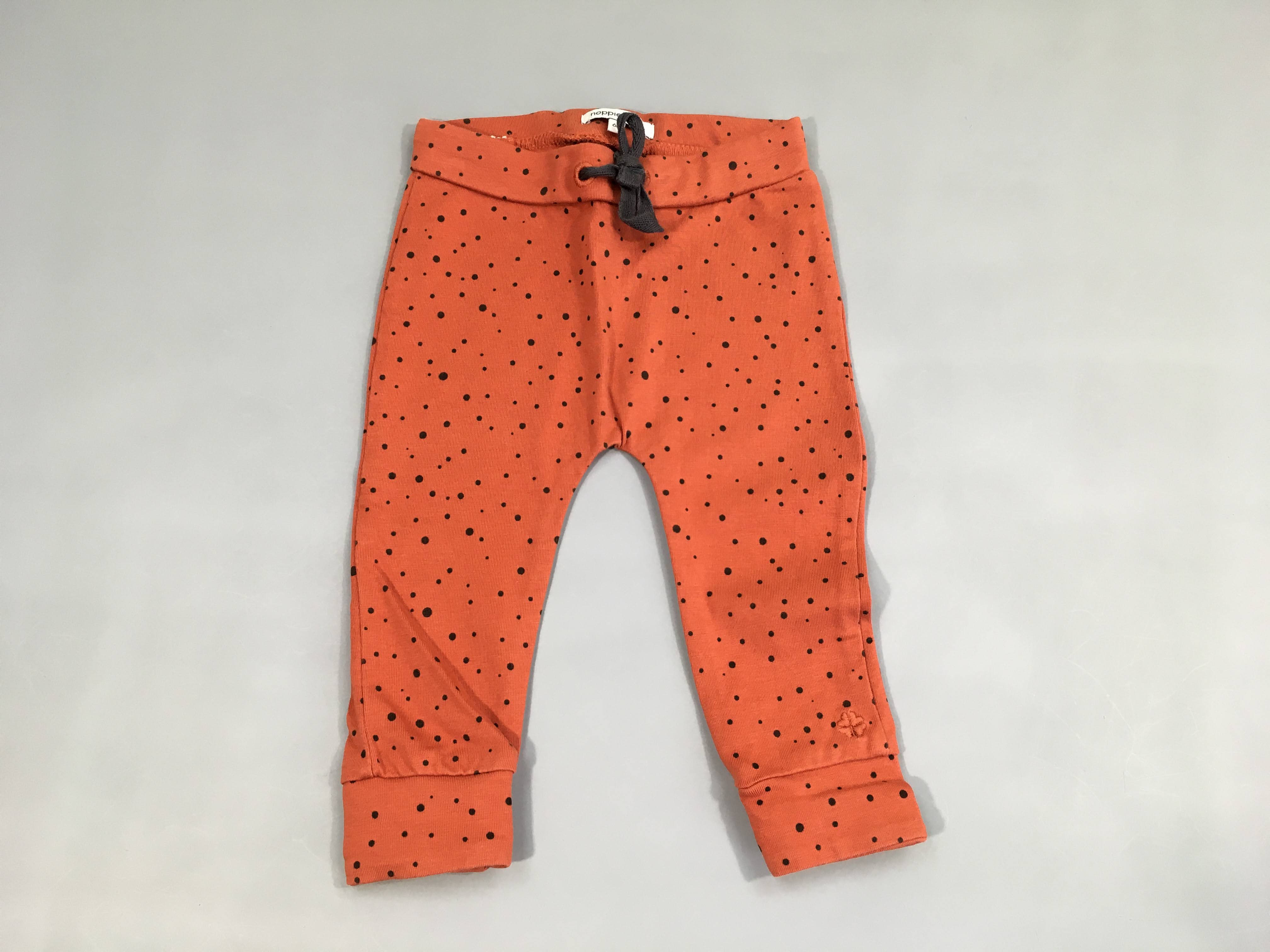 Pantalon jersey terra cotta pois