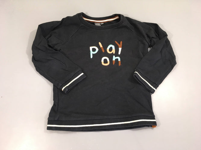 Sweat bleu marine play oh, moins cher chez Petit Kiwi