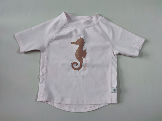 T-shirt m.c anti-uv rose clair hippocampe prote.ct UV 60, moins cher chez Petit Kiwi