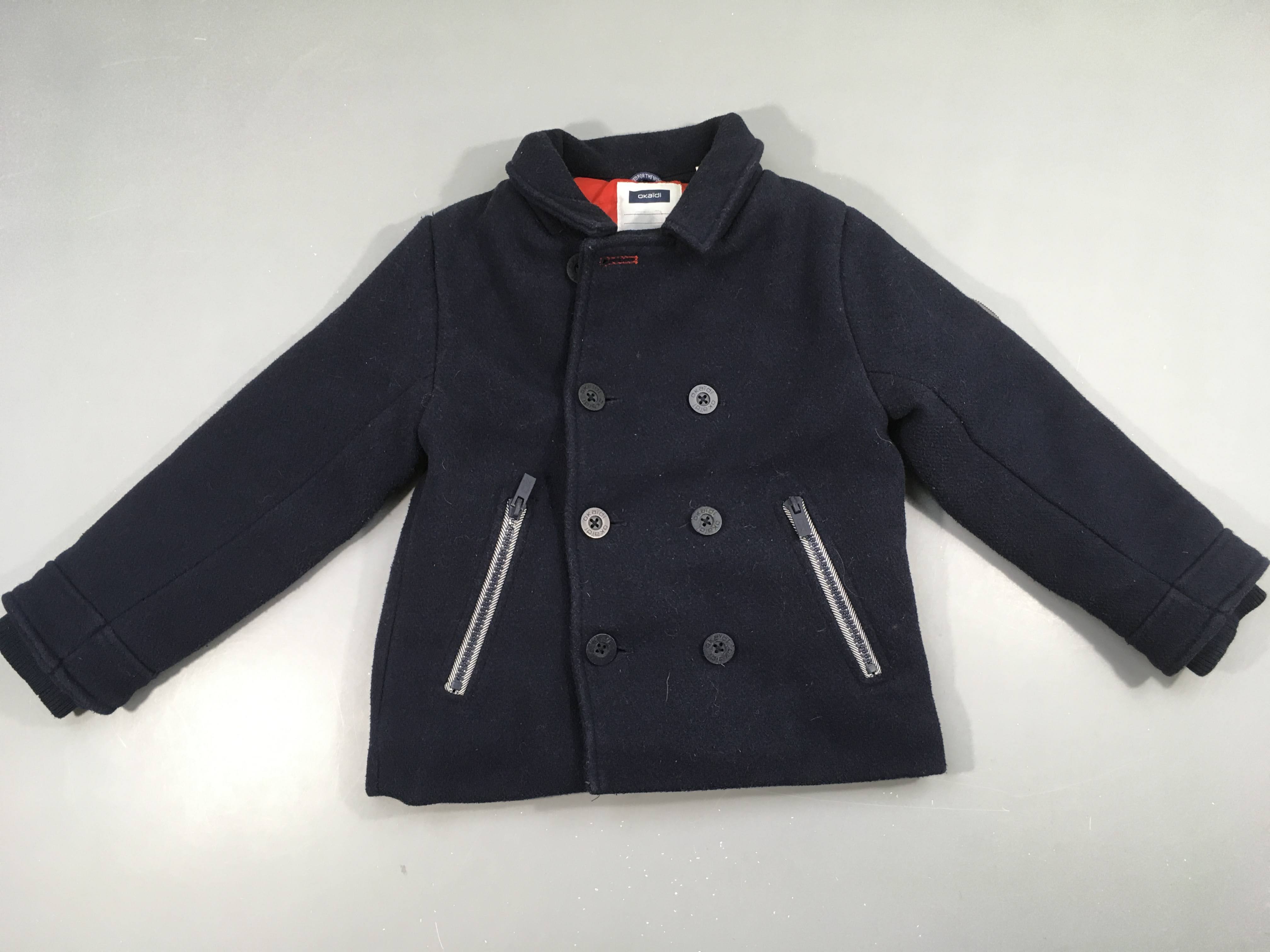 Manteau bleu foncé 20% Laine