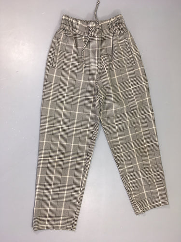 Pantalon molleton à carreaux blanc/noir, moins cher chez Petit Kiwi