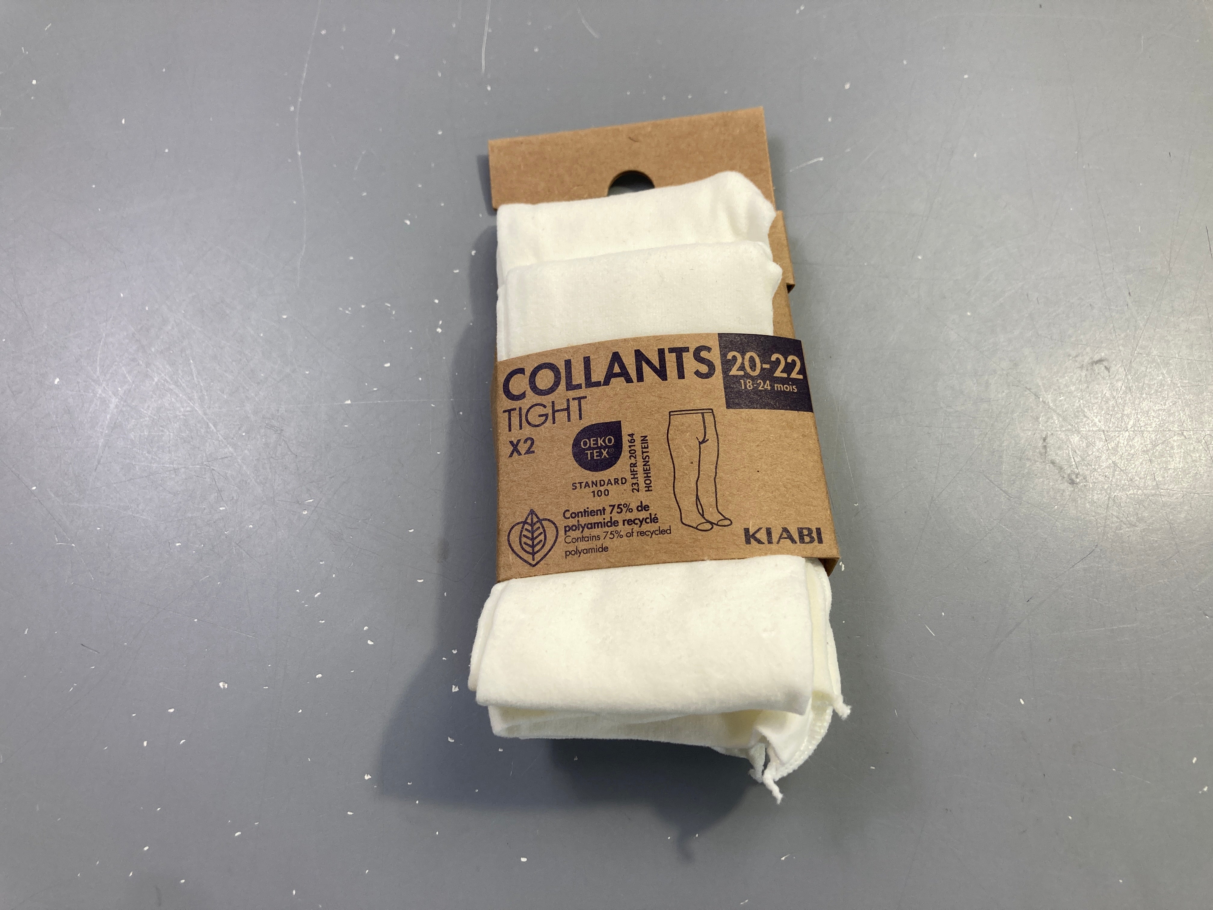 Collants blancs lot de 2