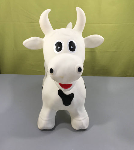 Vache ballon  sauteur blanche, Hippy Skippy, tachée, moins cher chez Petit Kiwi