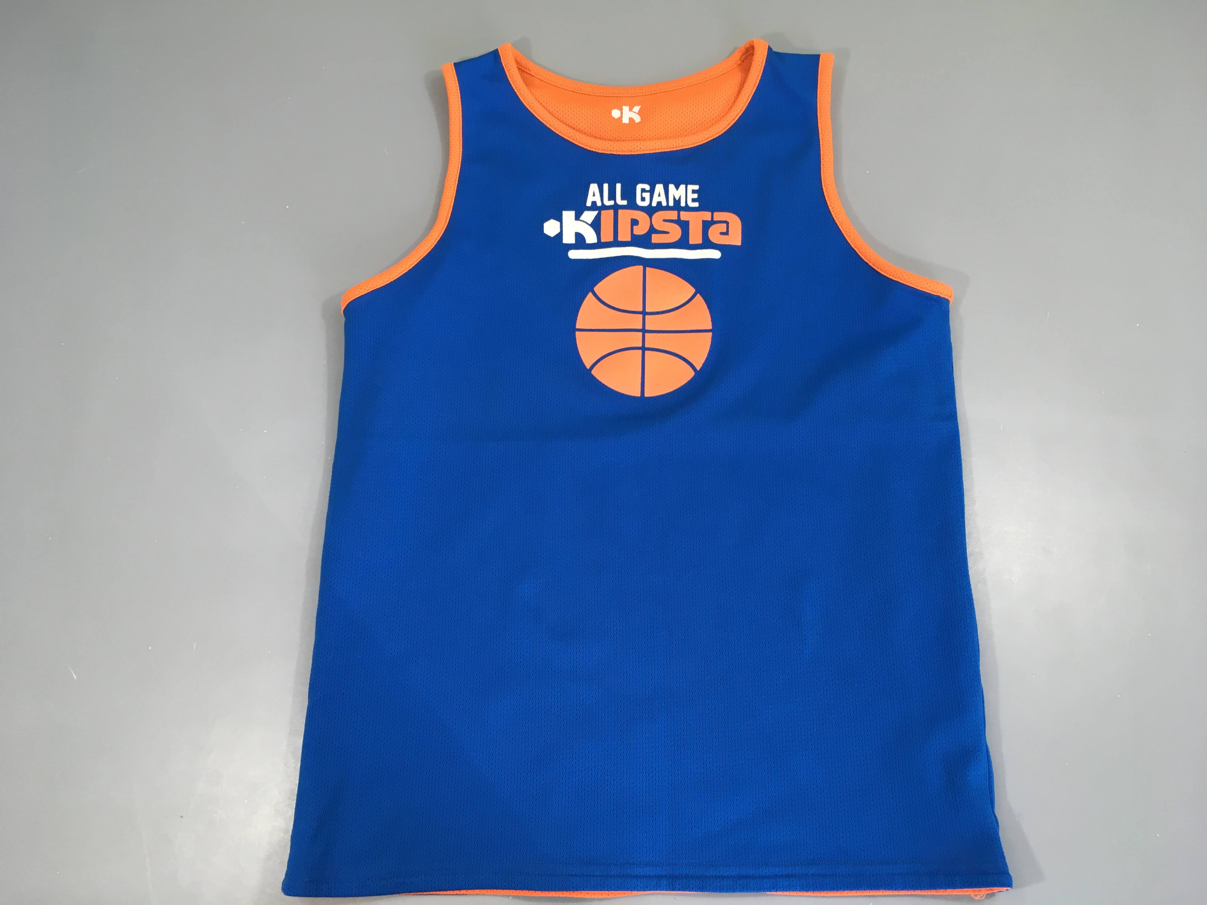 Maillot de basket bleu/orange réversible