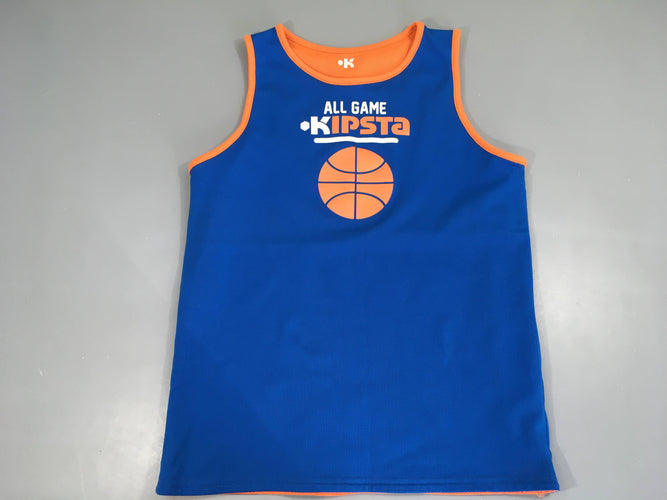 Maillot de basket bleu/orange réversible, moins cher chez Petit Kiwi