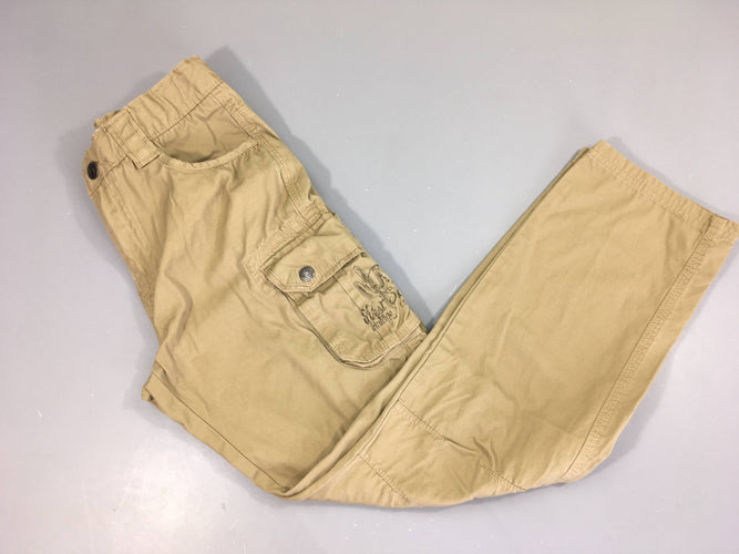 Pantalon cargo toile beige, moins cher chez Petit Kiwi