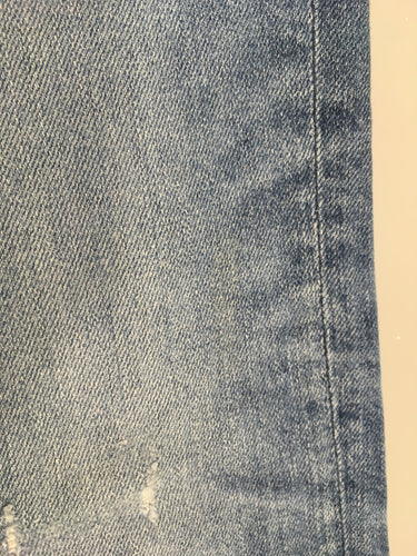 Jeans droit effet éraillé uniqlo Légère tache, moins cher chez Petit Kiwi