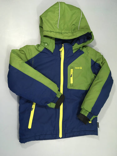 Kamik Veste outdoor enfant Kaki/bleu capuche amovible-Bouloché épaule G, moins cher chez Petit Kiwi