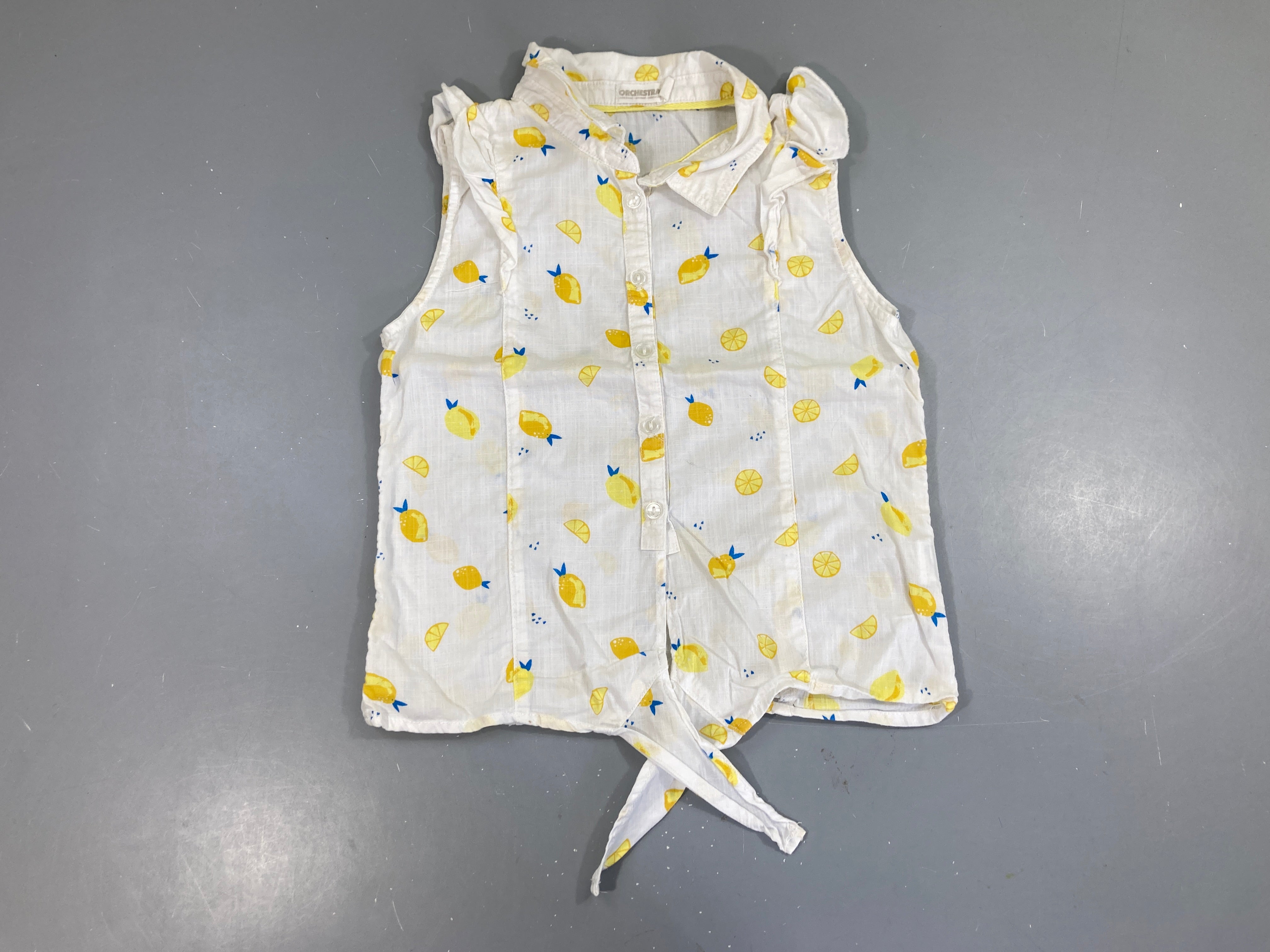 Chemisier s.m blanc citrons