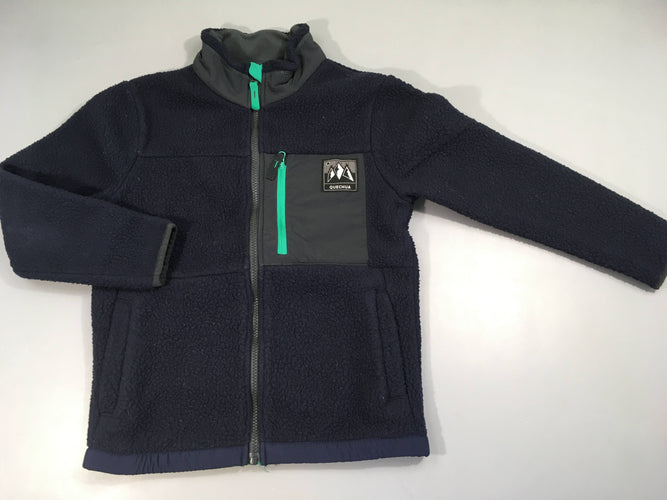 Veste polaire de randonnée bleu foncé, moins cher chez Petit Kiwi
