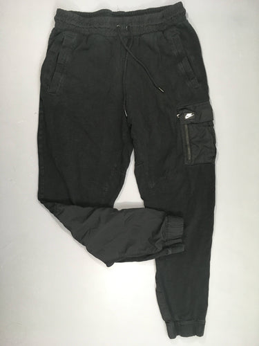 Pantalon training cargo noir bi-matière noir, moins cher chez Petit Kiwi