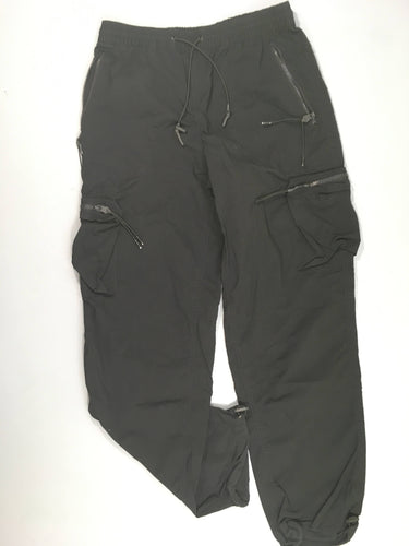 Pantalon cargo large noir taille et chevilles élastiques, moins cher chez Petit Kiwi