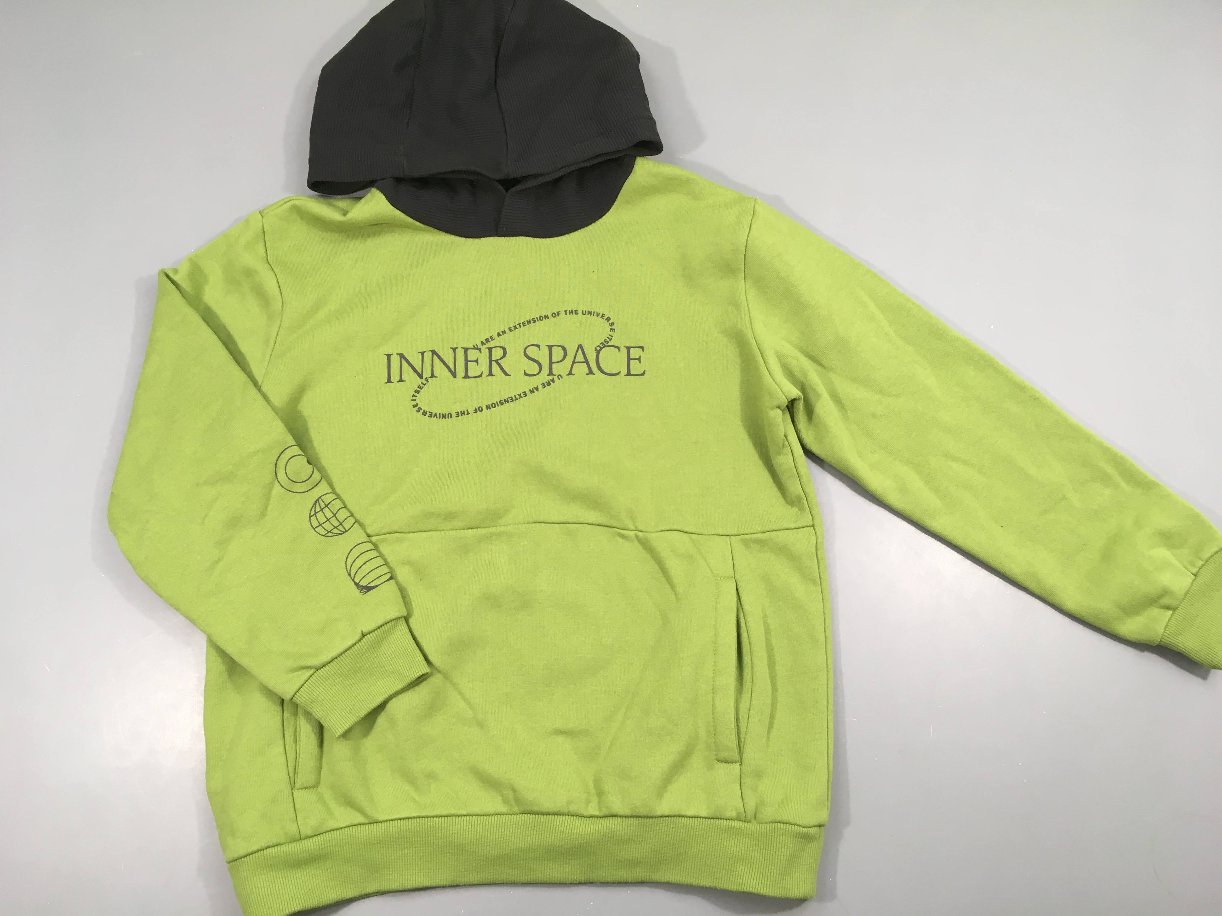 Sweat vert à capuche inner space nukutavake