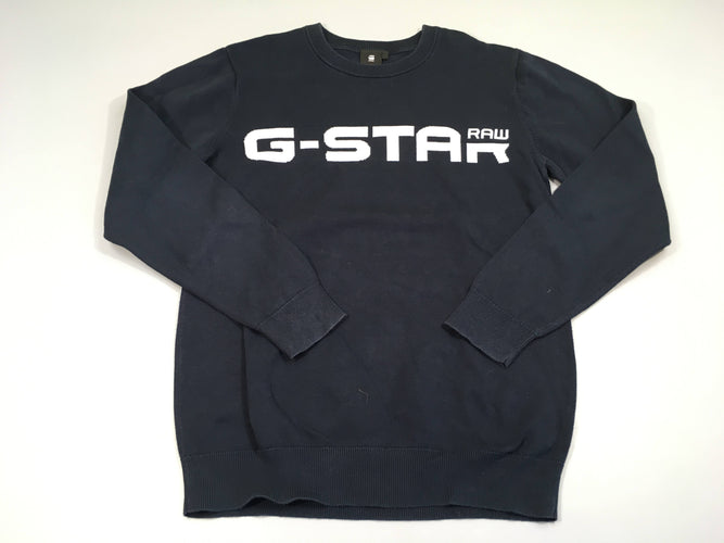 Pull bleu foncé G-star, moins cher chez Petit Kiwi