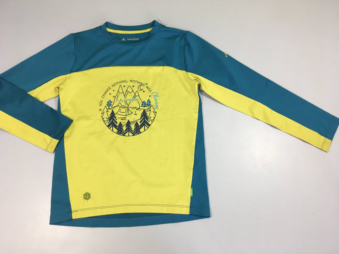 Vaude T-shirt ml Anti-Uv Bleu canard-vert, moins cher chez Petit Kiwi