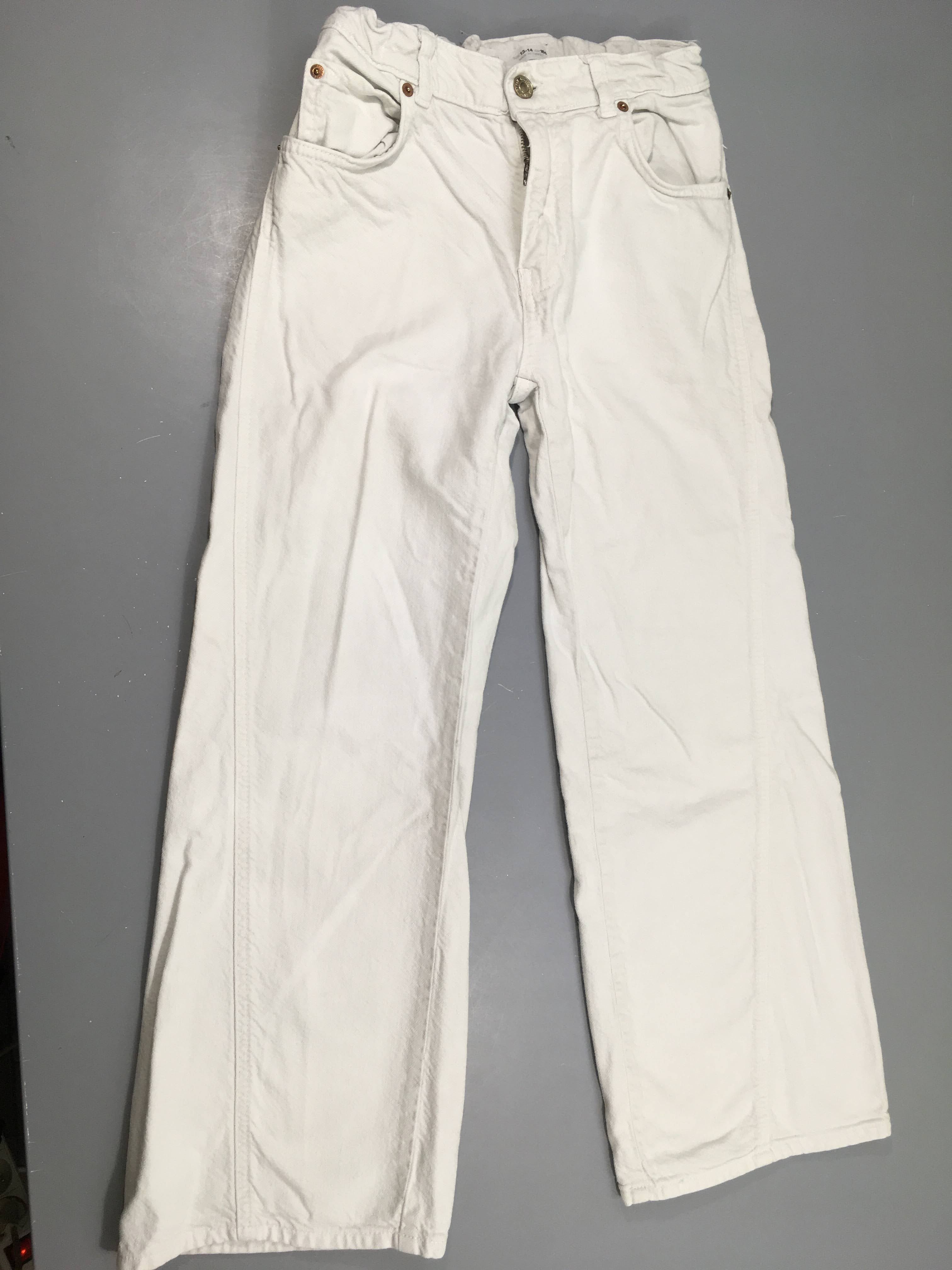 Jeans large wide leg blanc