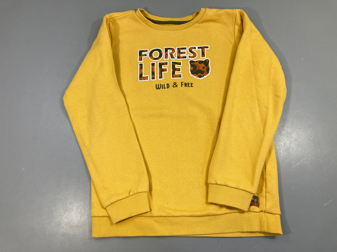 Sweat jaune Forest Life, moins cher chez Petit Kiwi