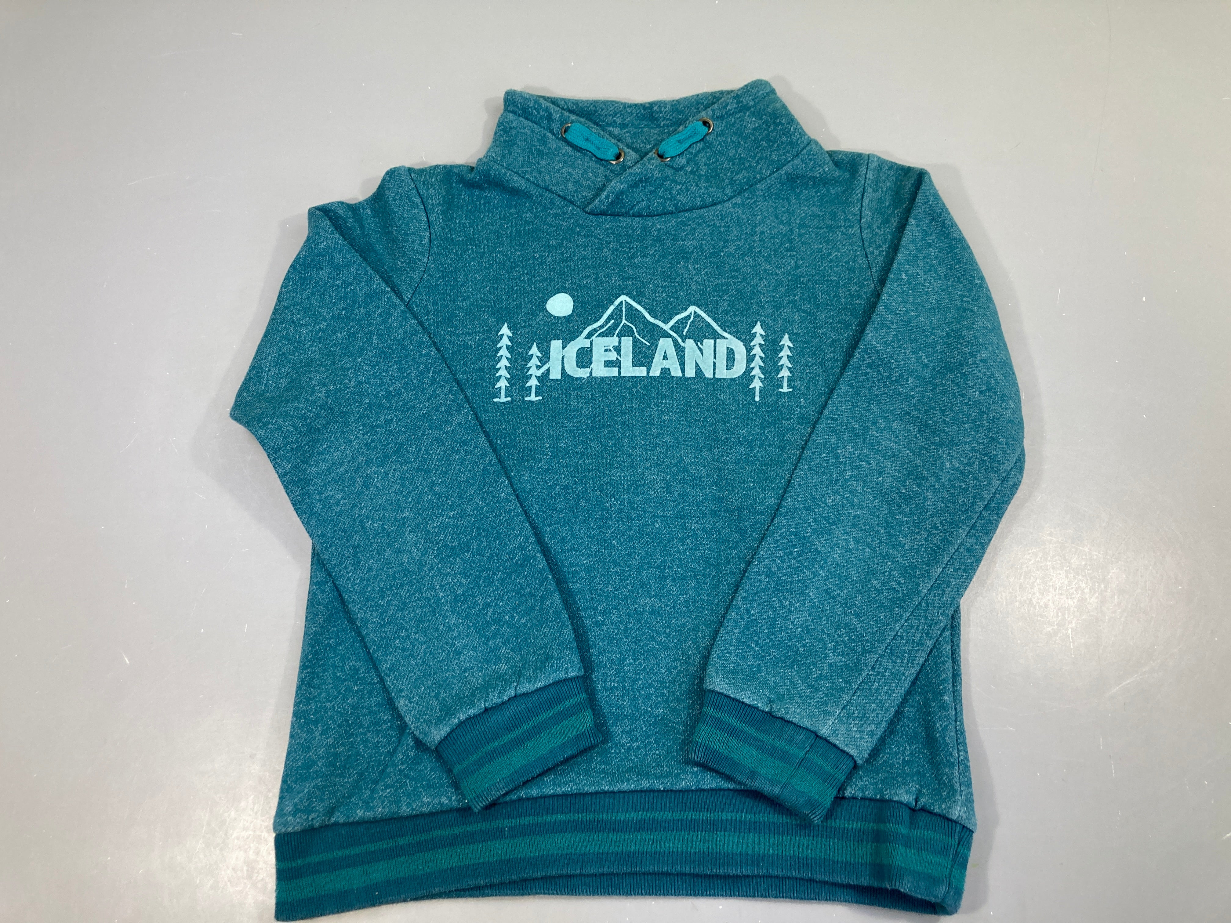 Sweat col châle vert Iceland