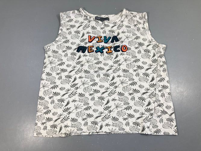 T-shirt s.m blanc motifs gris Maxico, moins cher chez Petit Kiwi