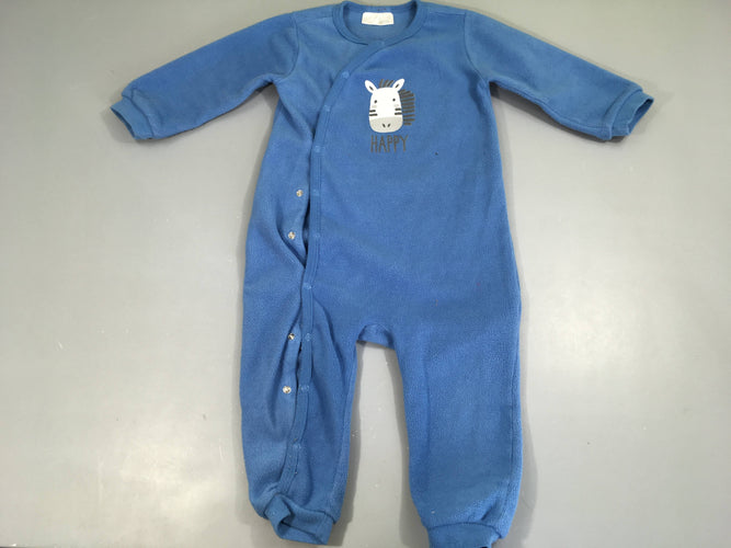 Pyjama polar bleu Zèbre, moins cher chez Petit Kiwi