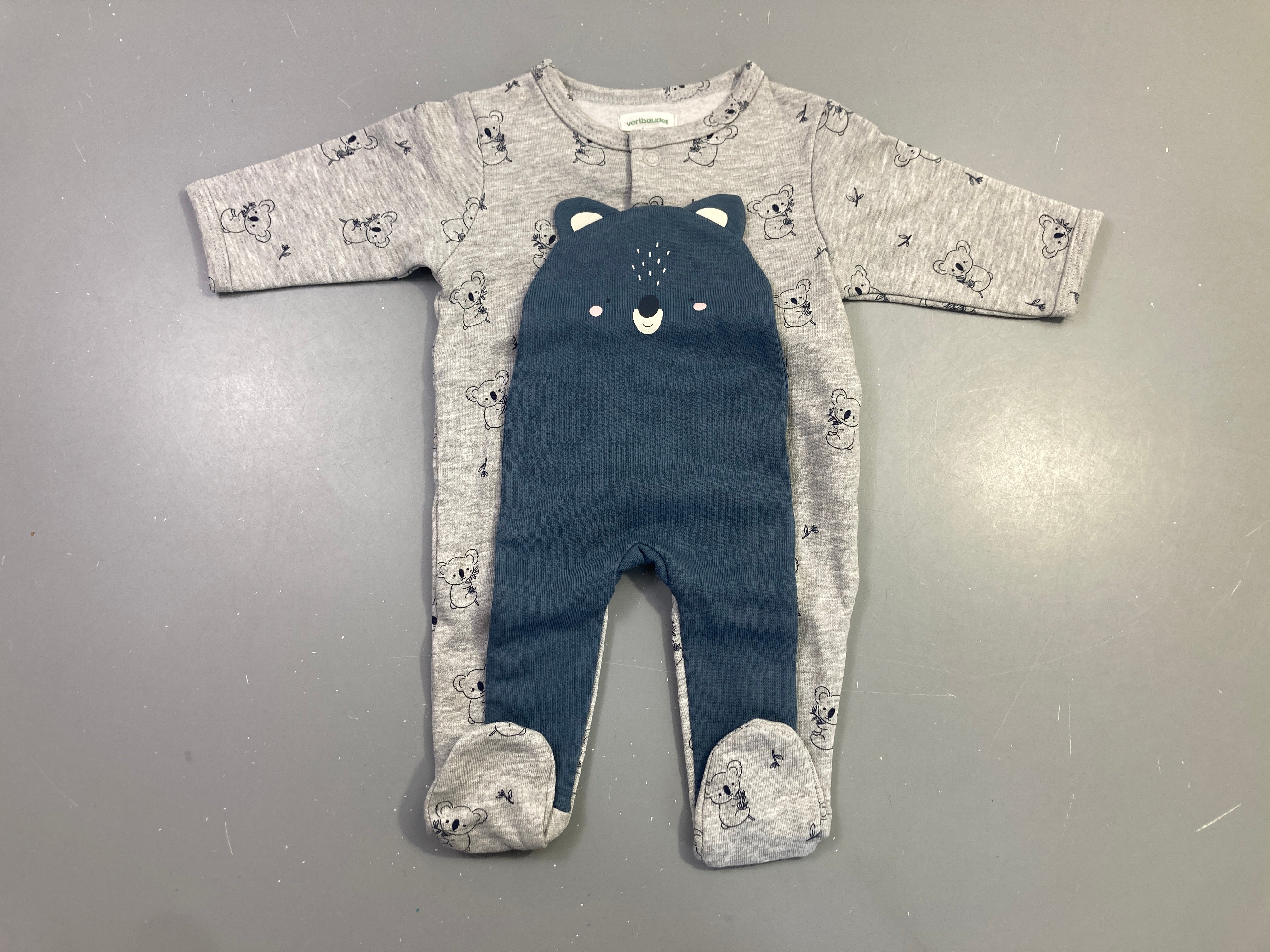 Pyjama molleton gris koala