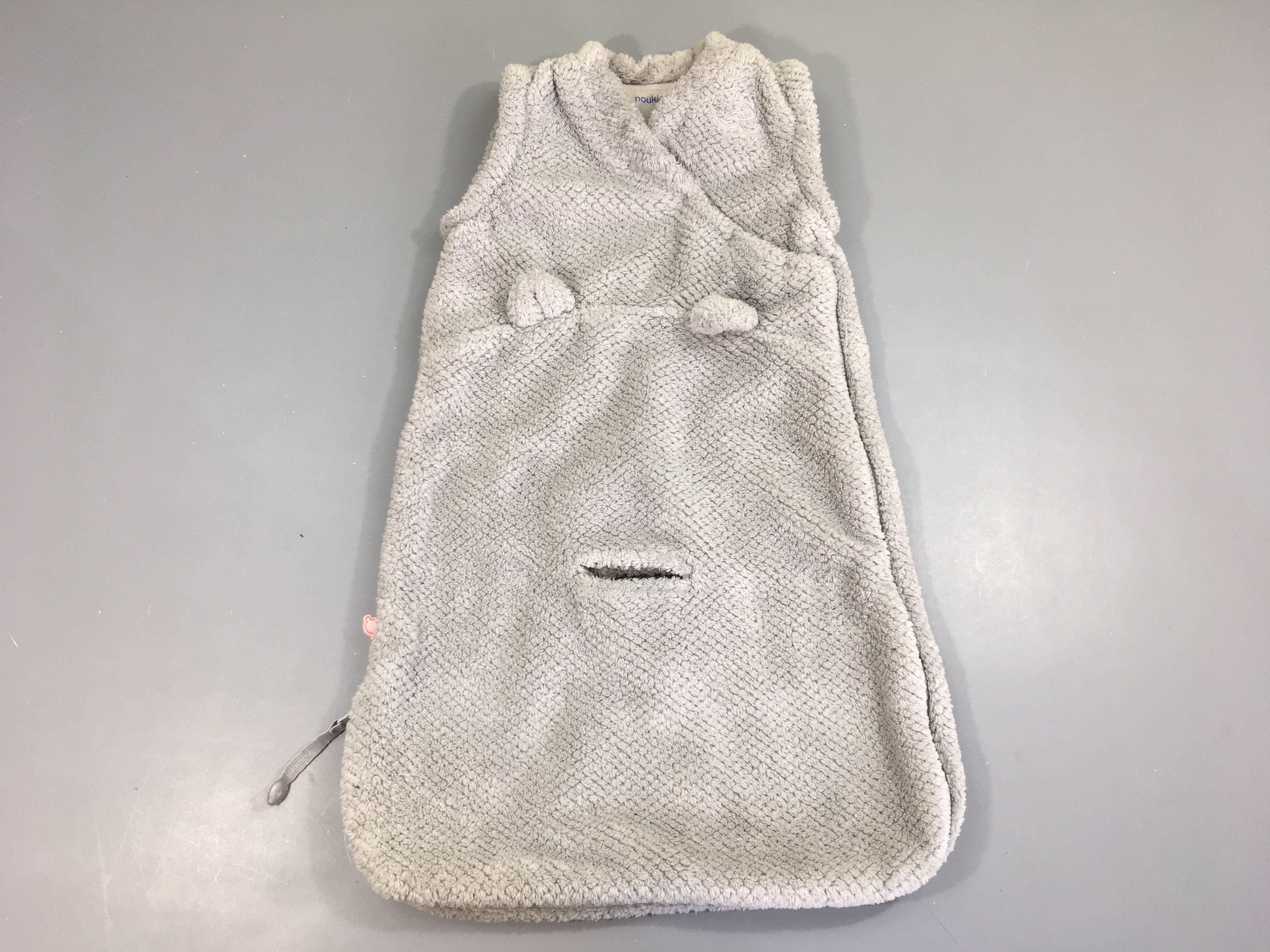 Sac de couchage velours gris 0-3m