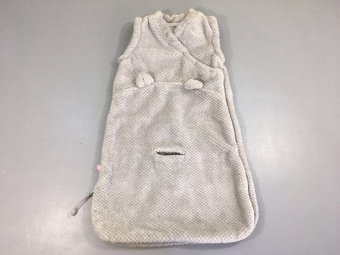 Sac de couchage velours gris 0-3m, moins cher chez Petit Kiwi