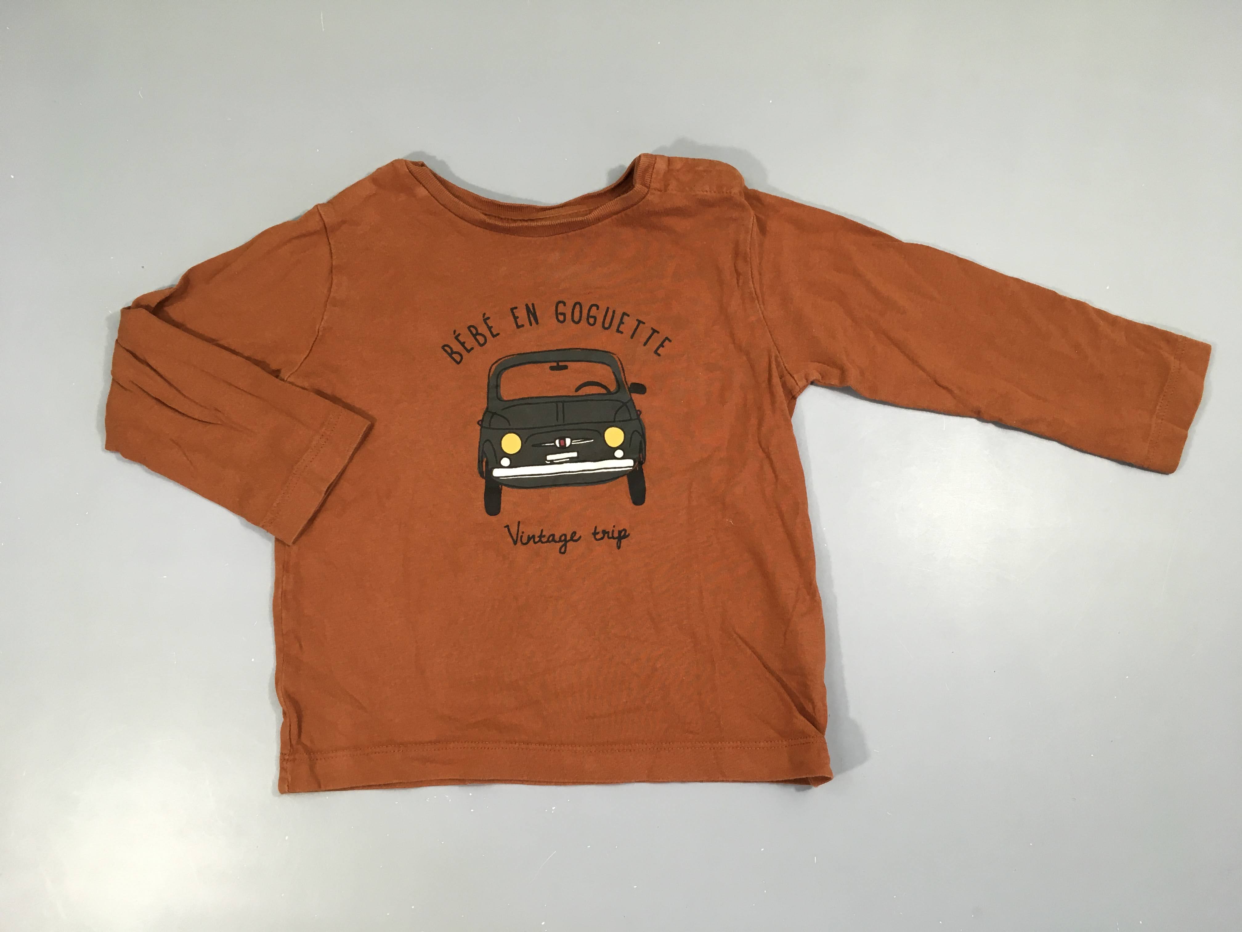 T-shirt m.l brun Bébé goguette