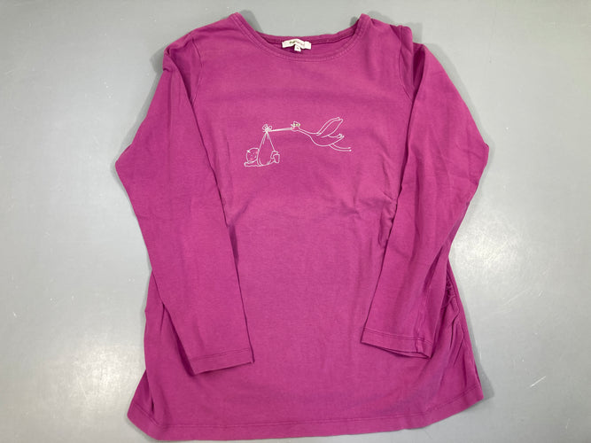 T-shirt m.l rose de grossesse Cigogne, moins cher chez Petit Kiwi