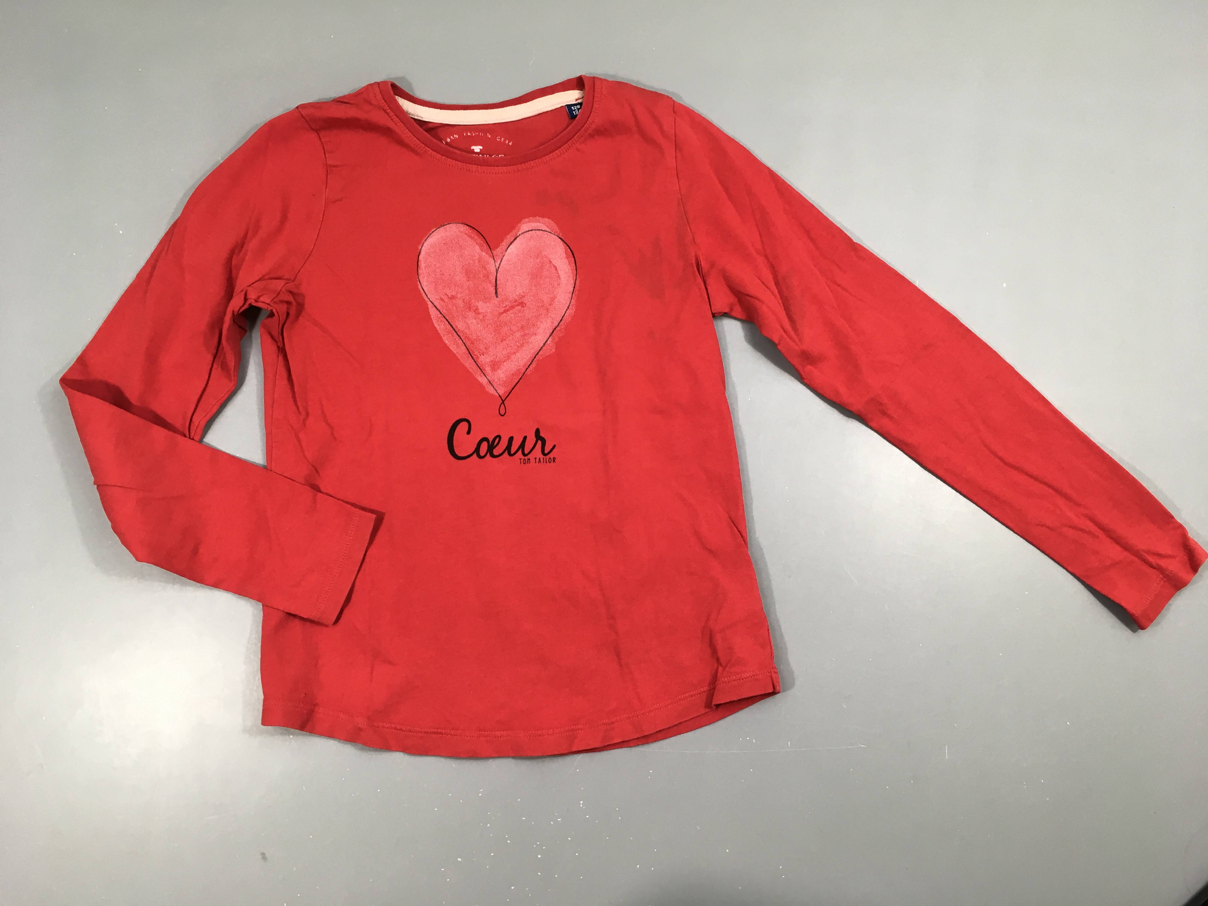 T-shirt m.l rouge coeur