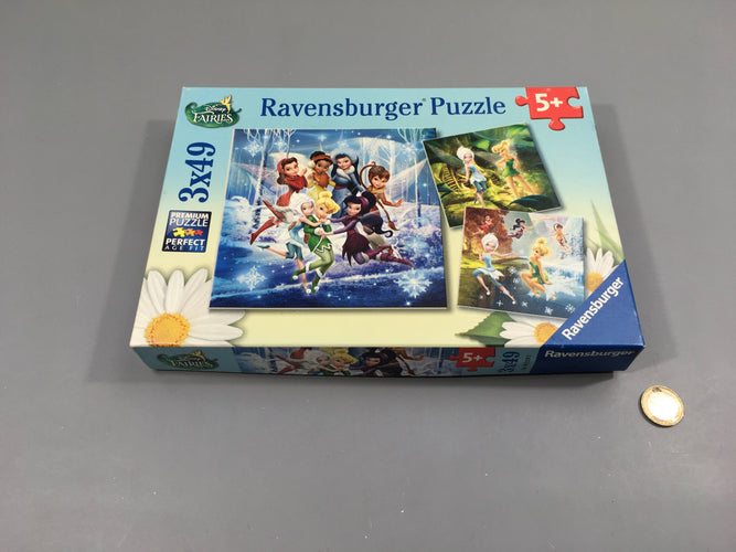 Complet 3 puzzles 49pcs fées disney, moins cher chez Petit Kiwi