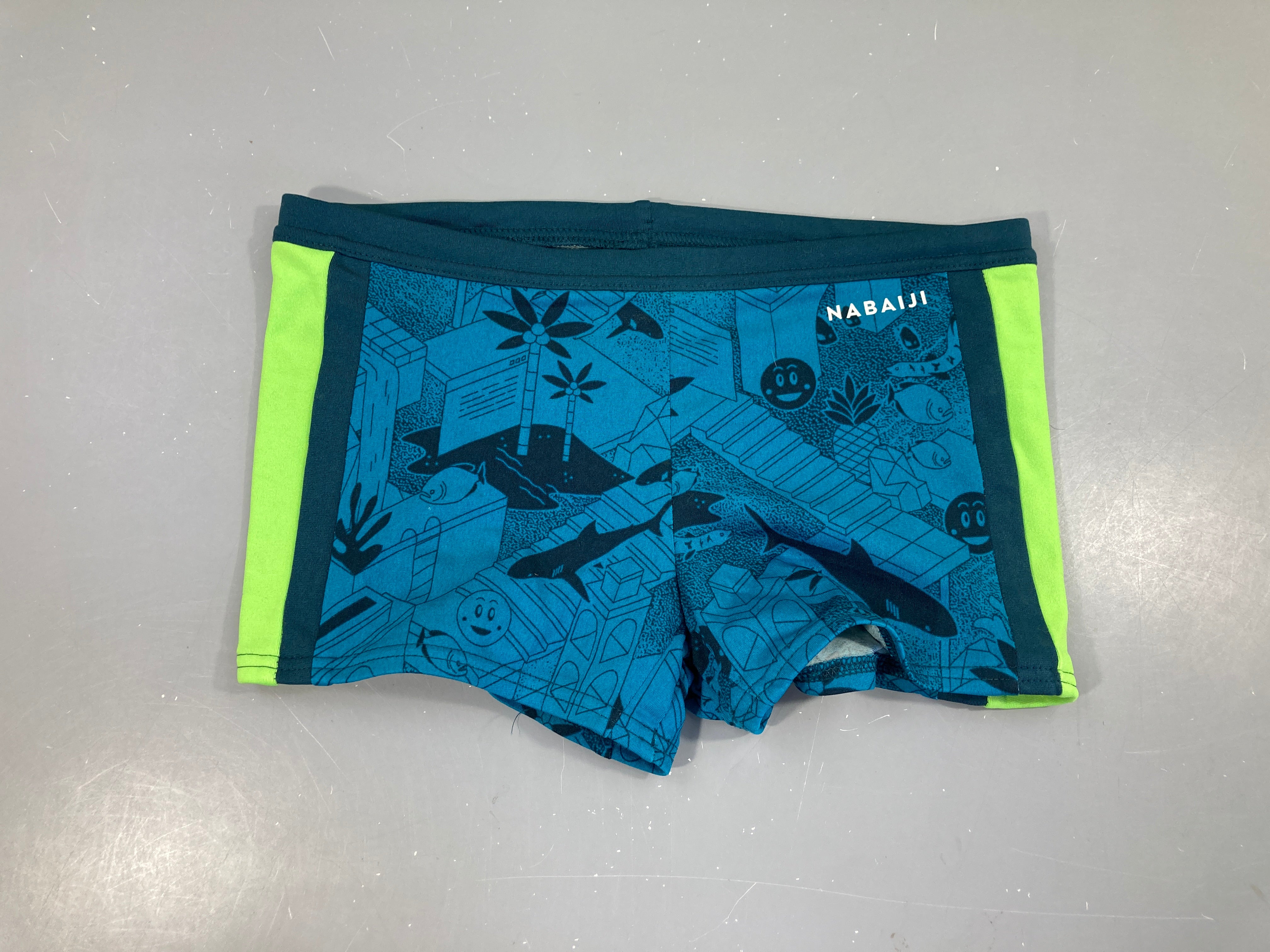 Maillot boxer bleu-vert Nabaiji